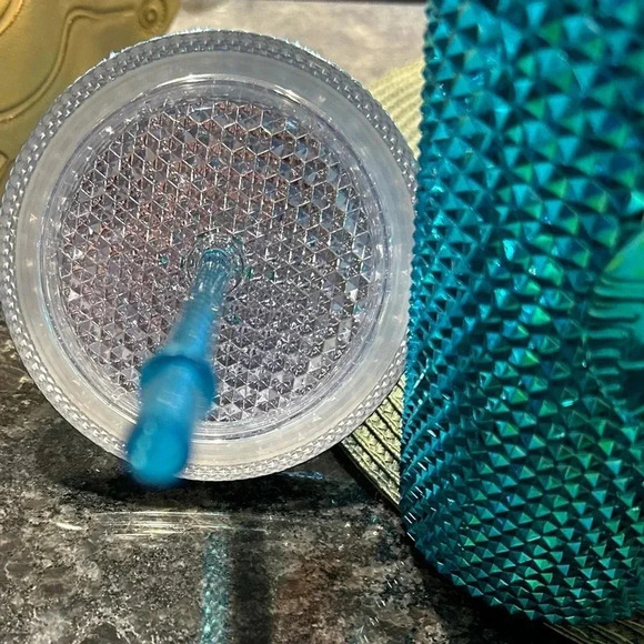 NWT Starbucks Limited Edition Summer 2023 Teal Studded Tumbler, 16oz - Picture 5 of 7